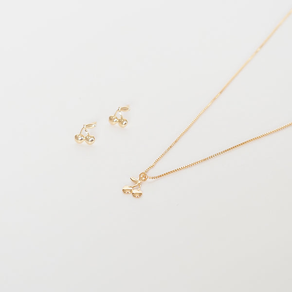 Colar cereja dourado - margê atelier