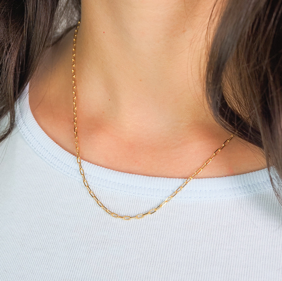 Choker elos fininha dourada - margê atelier
