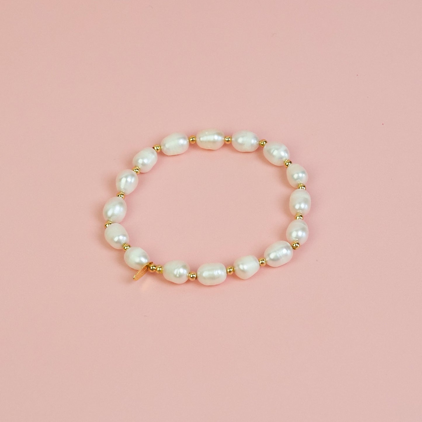 Pulseira pérola dourada