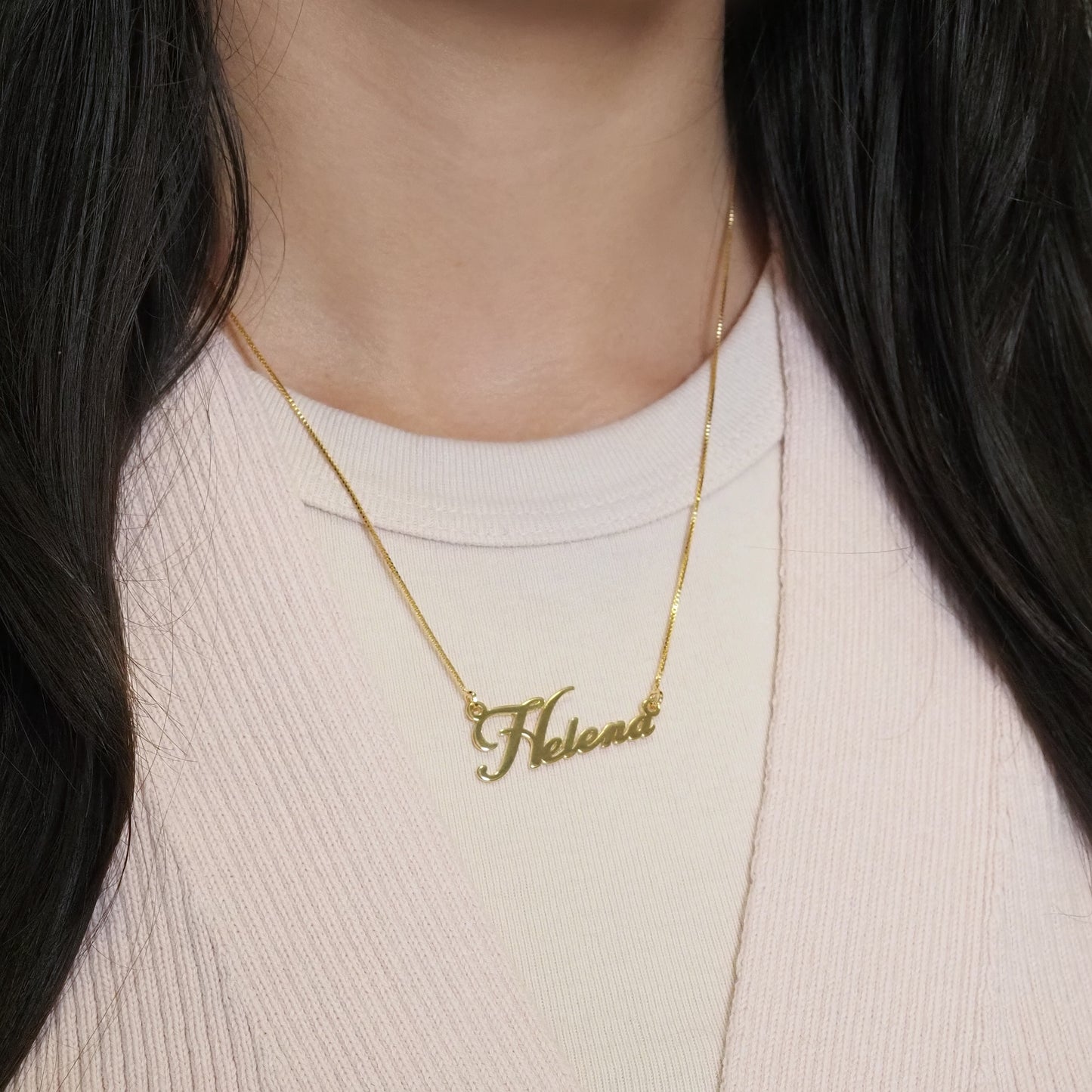 Colar Nome personalizado dourado