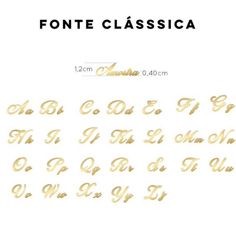 Colar Nome personalizado dourado