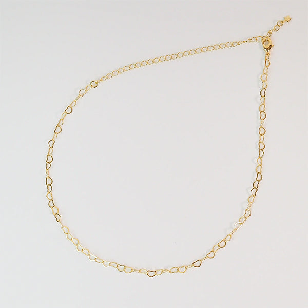 Choker coração dourada - margê atelier