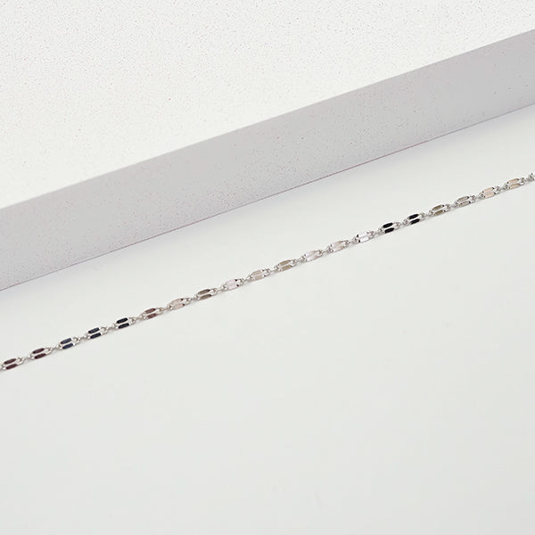 Choker Piastrine fininha prateada - margê atelier