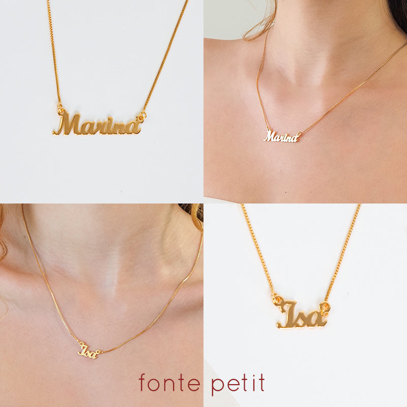 Colar Nome personalizado dourado