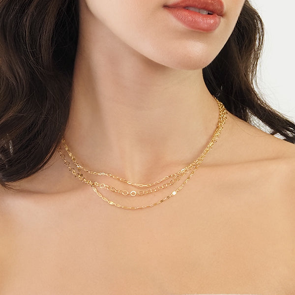 Trio de Chokers dourado - margê atelier