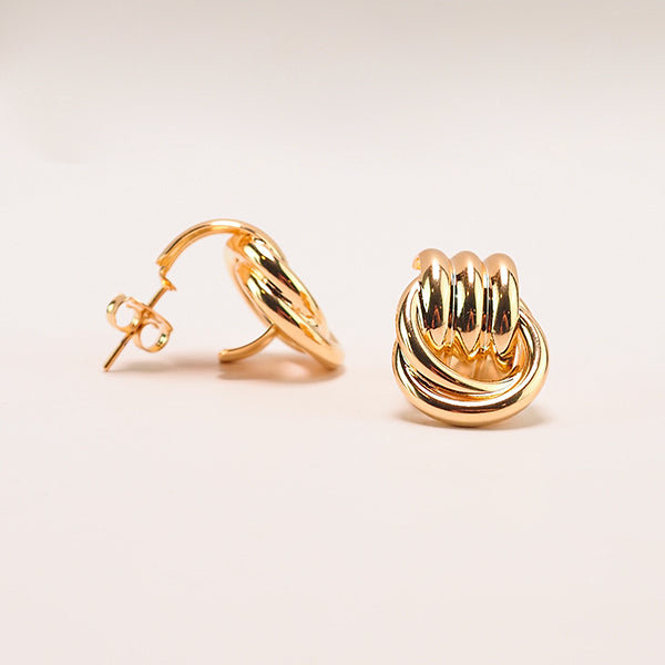 Brinco circular dourado