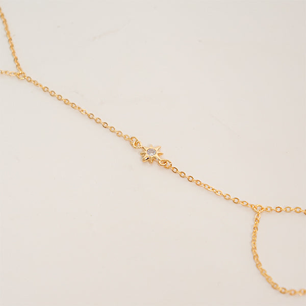 Hand Chain estrela dourado
