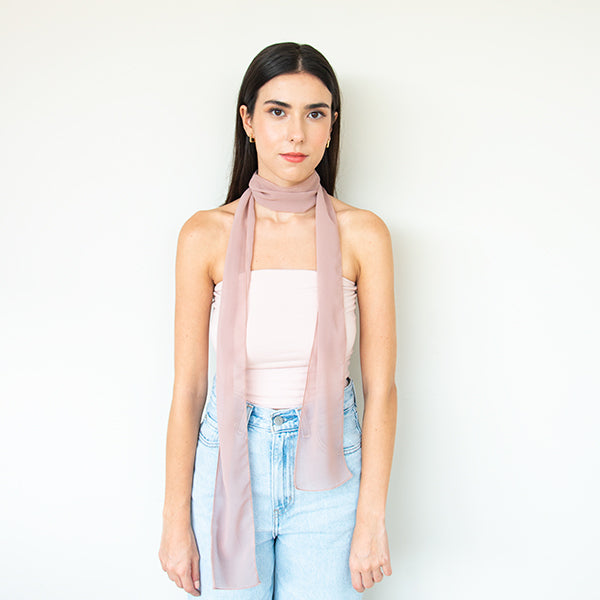 Lenço Slim rosa - margê atelier