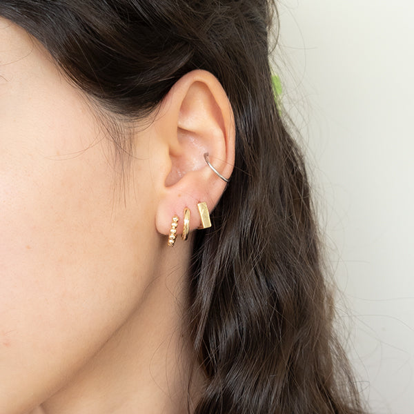 Trio de Argolas diversas dourado - margê atelier