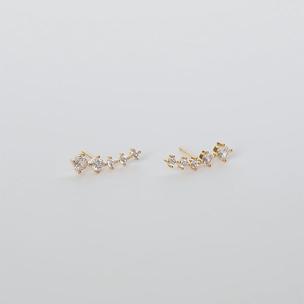 Earcuff brilho zirconias dourado