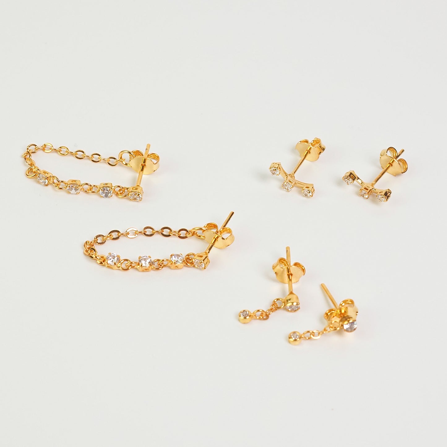 Kit zirconia corrente dourado - margê atelier