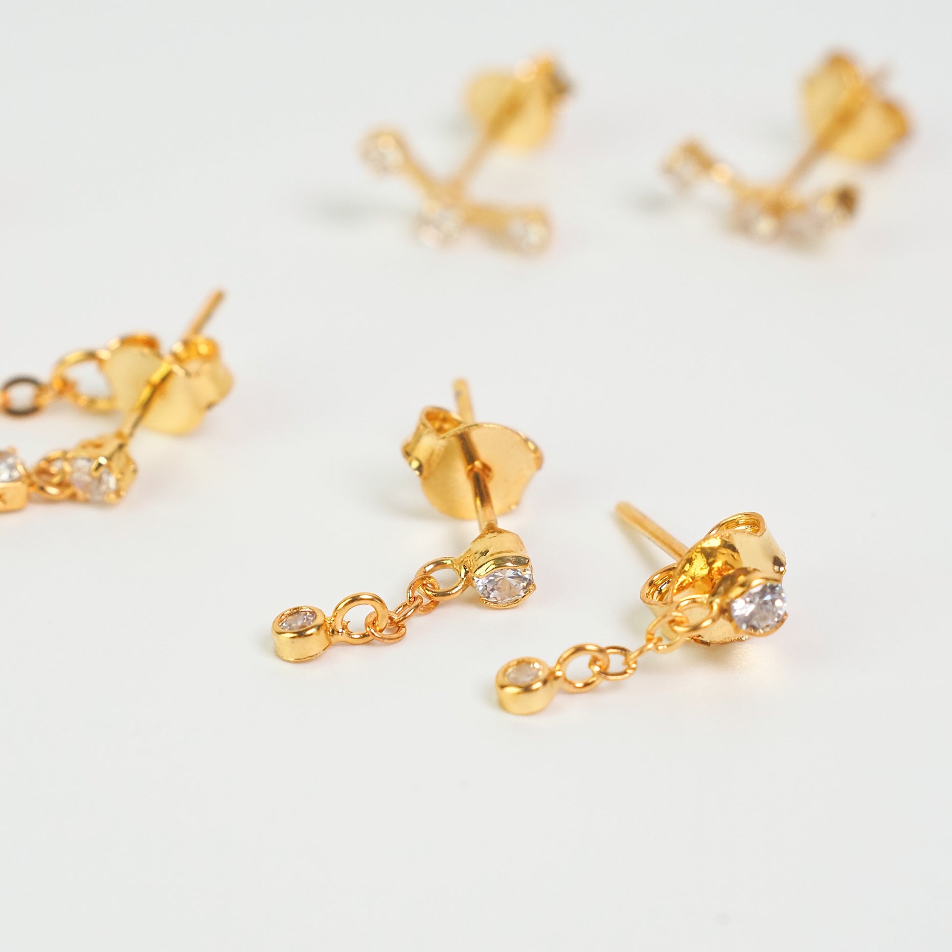 Kit zirconia corrente dourado - margê atelier