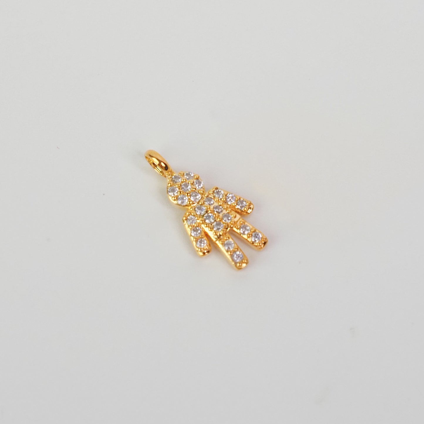 Charm menino zirconias dourado - margê atelier