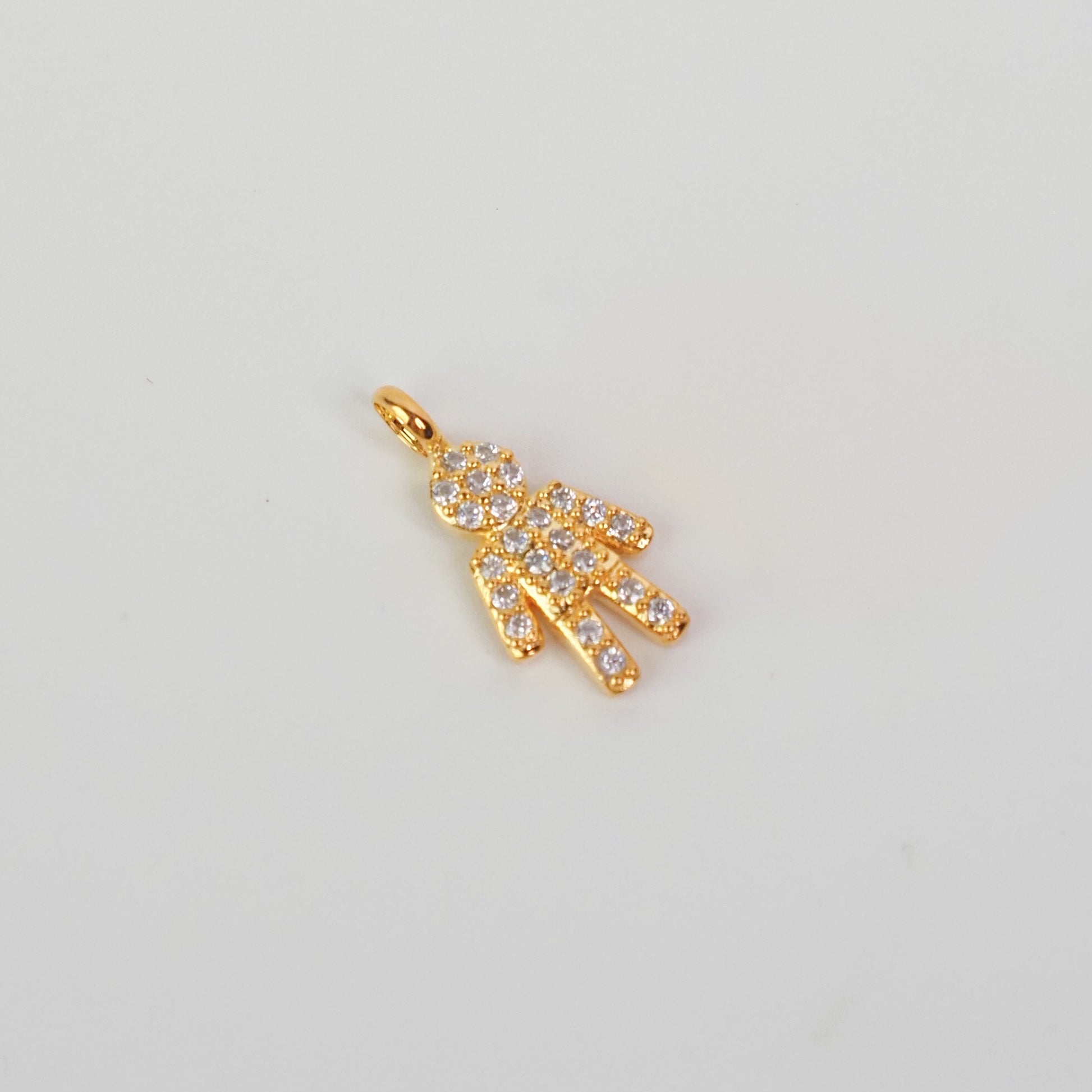 Charm menino zirconias dourado - margê atelier