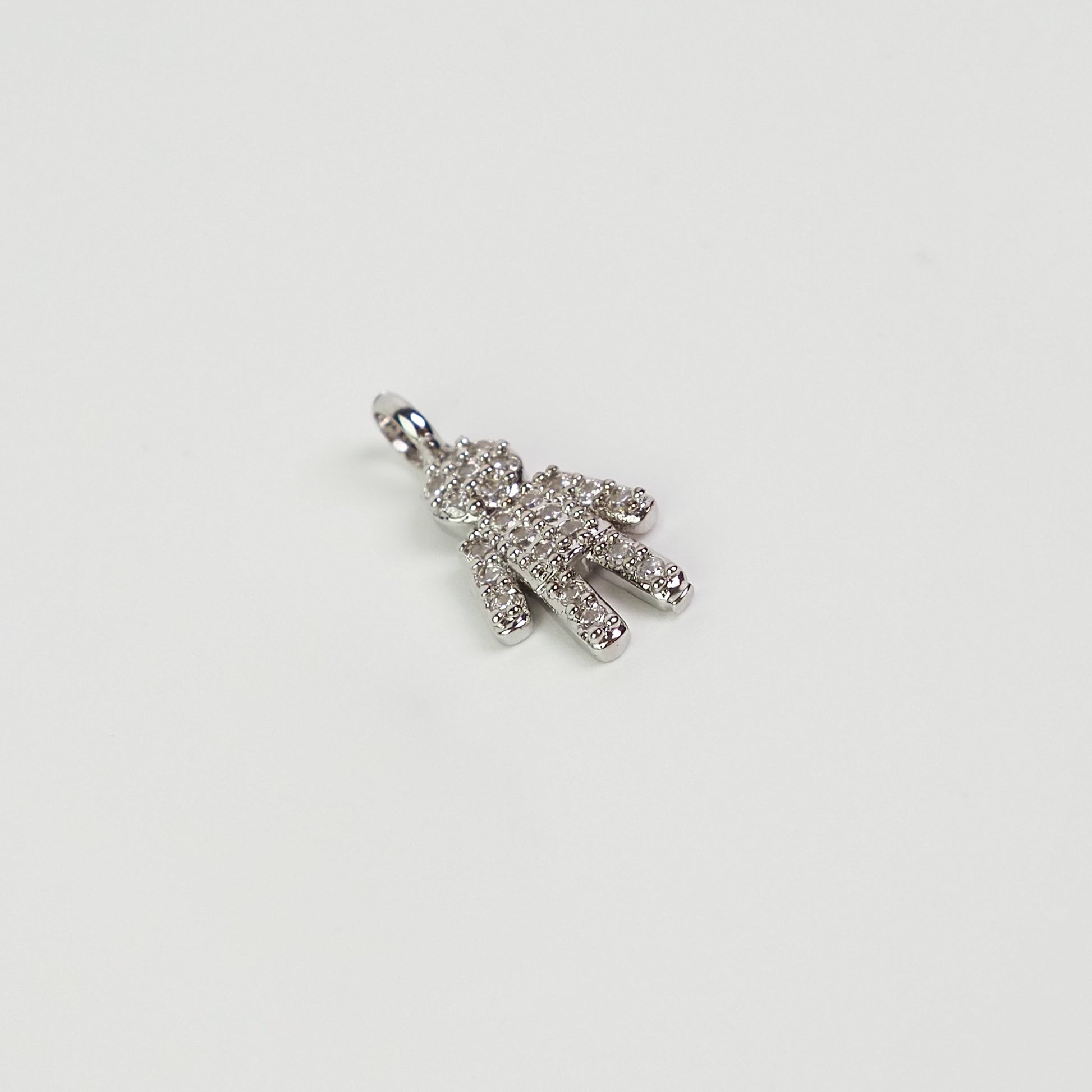Charm menino zirconias prateado - margê atelier
