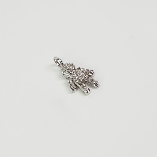 Charm menino zirconias prateado - margê atelier