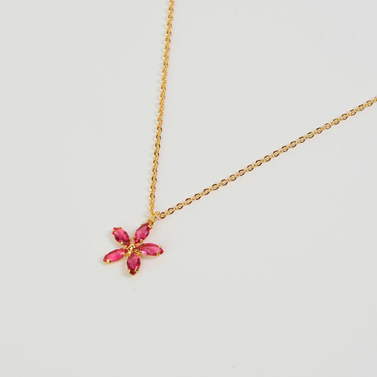 Colar pétala rosa dourado - margê atelier
