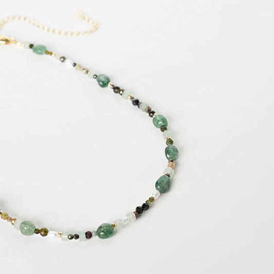 Choker pedras verde verdinhas