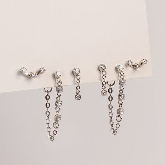 Kit zirconia corrente prateado - margê atelier