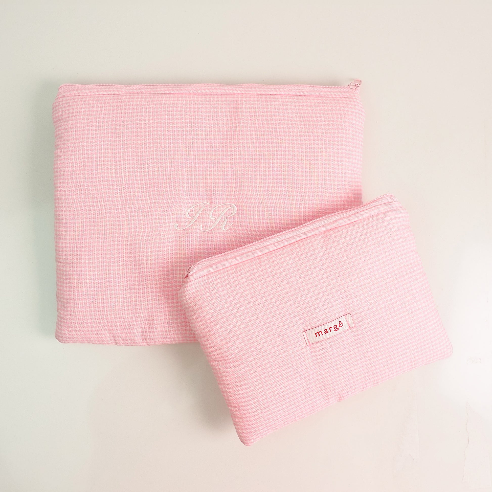 Necessaire Envelope Inicial Mini vichy - margê atelier