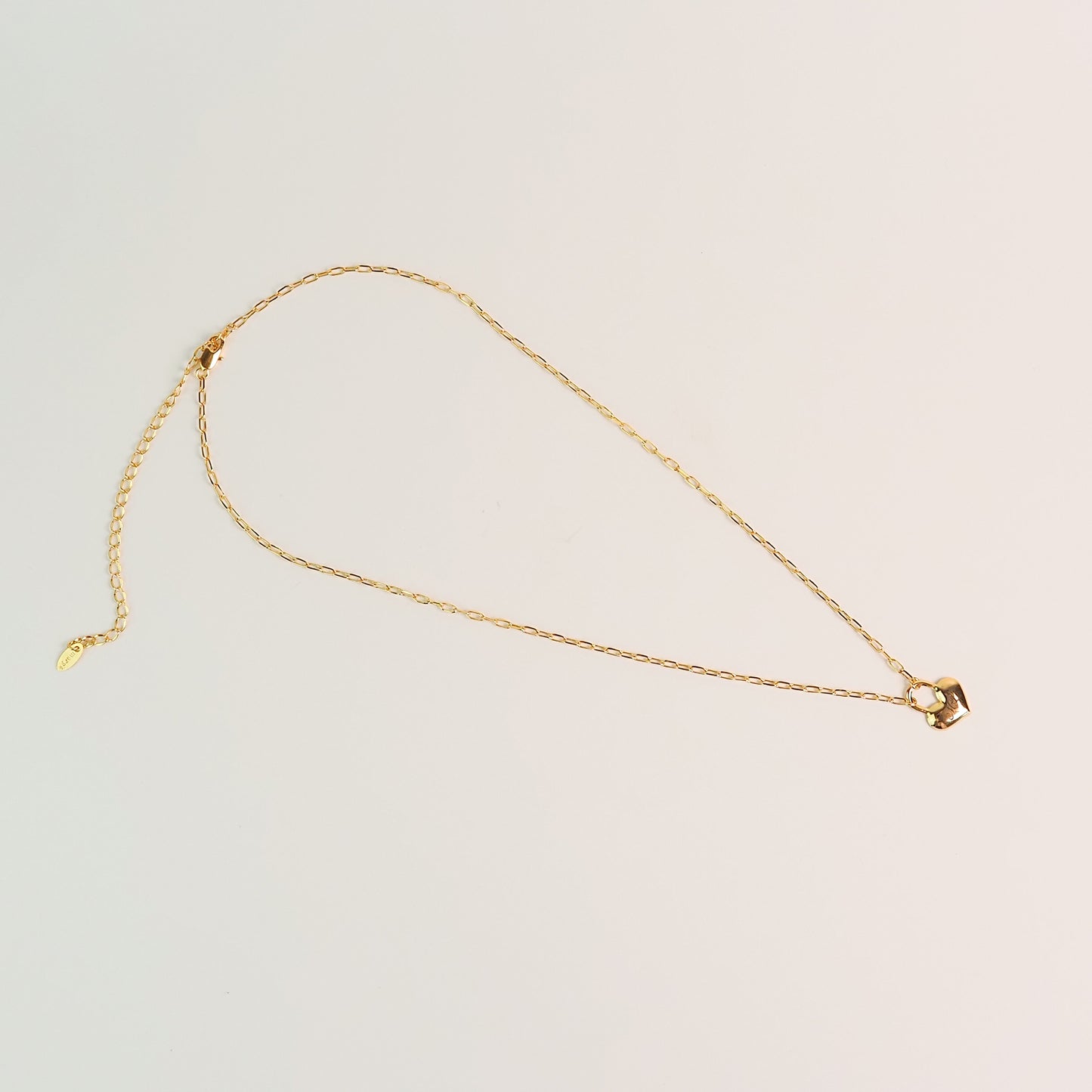Colar coração cadeado inicial dourado - margê atelier