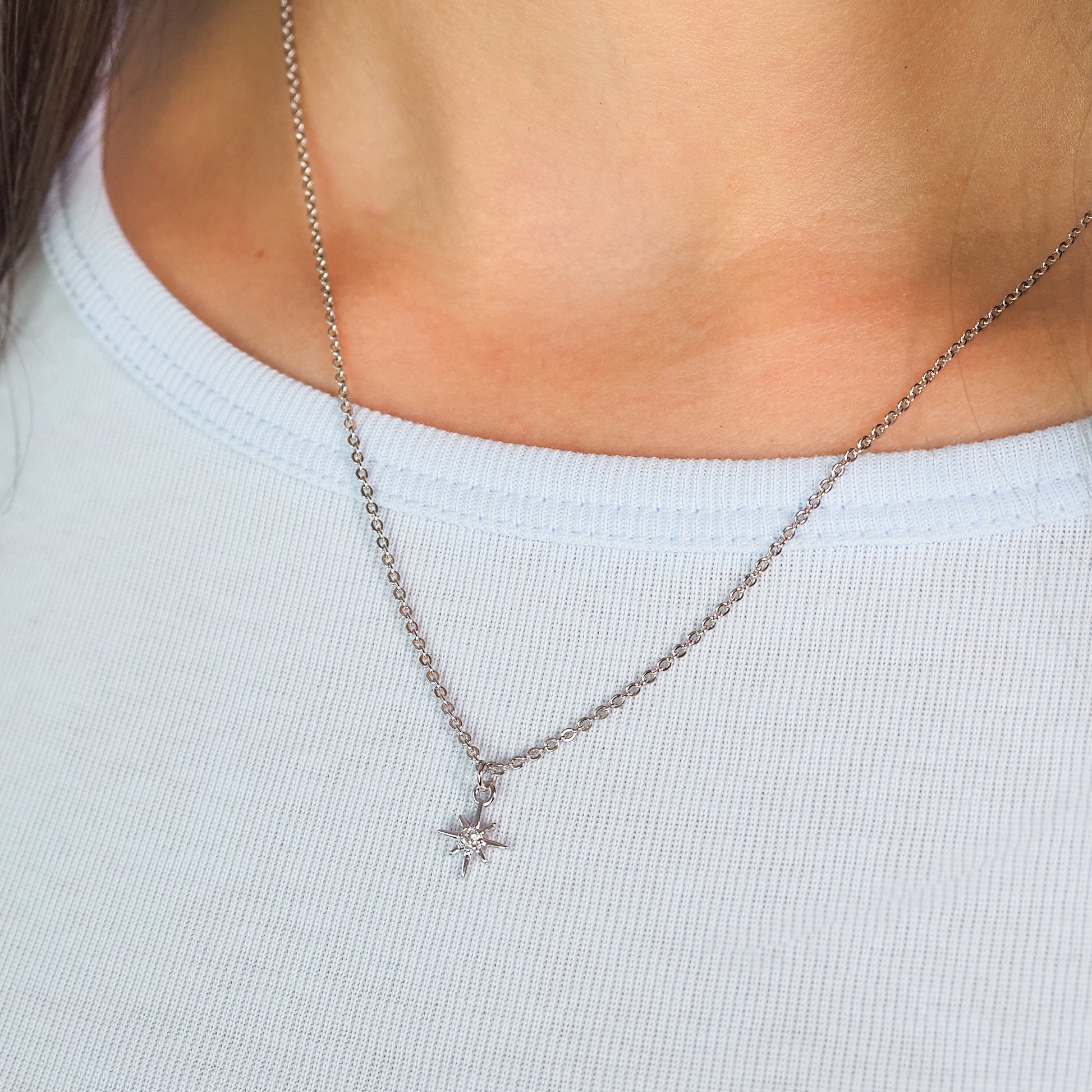 Colar estrela prateado - margê atelier