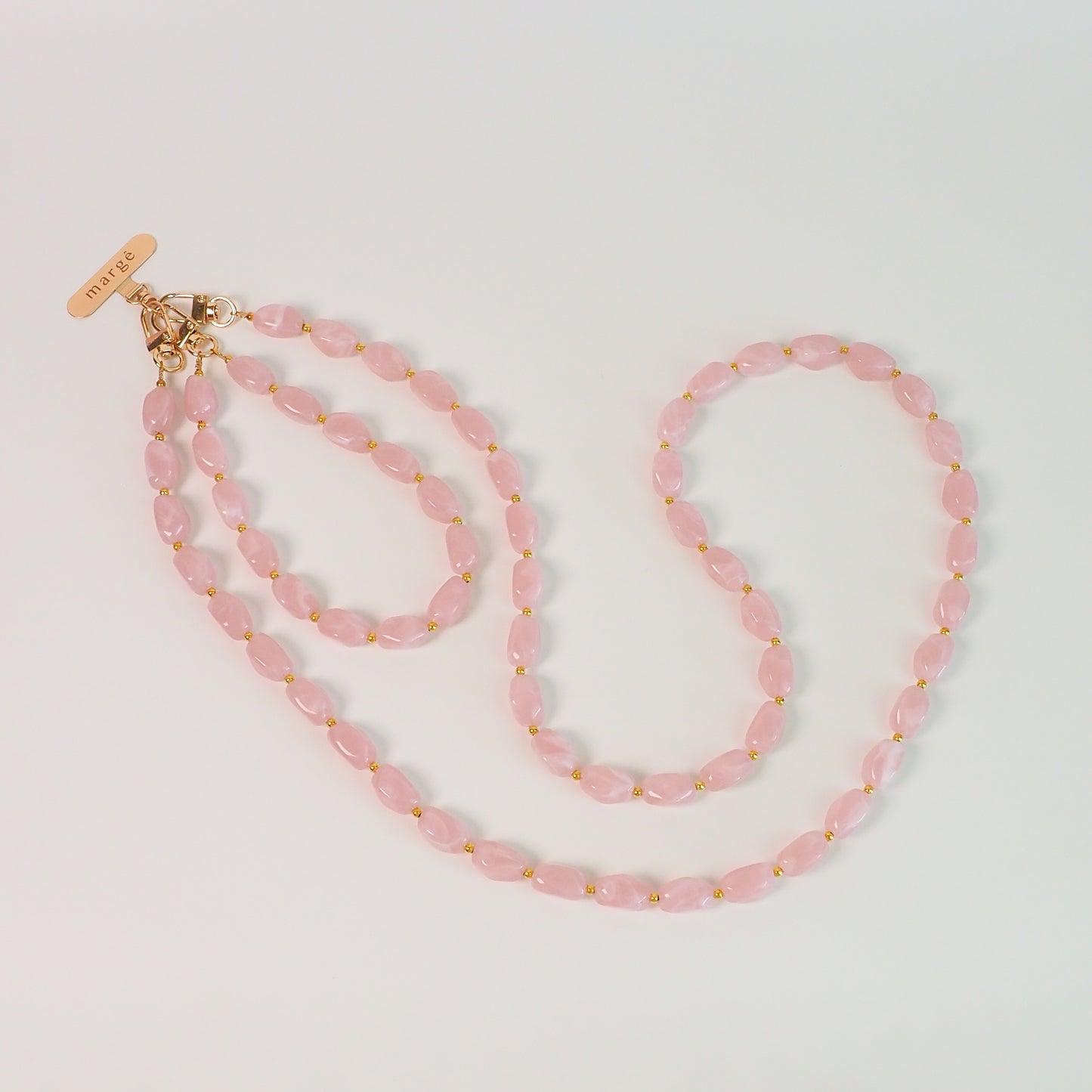 Kit de alças pedras rosa