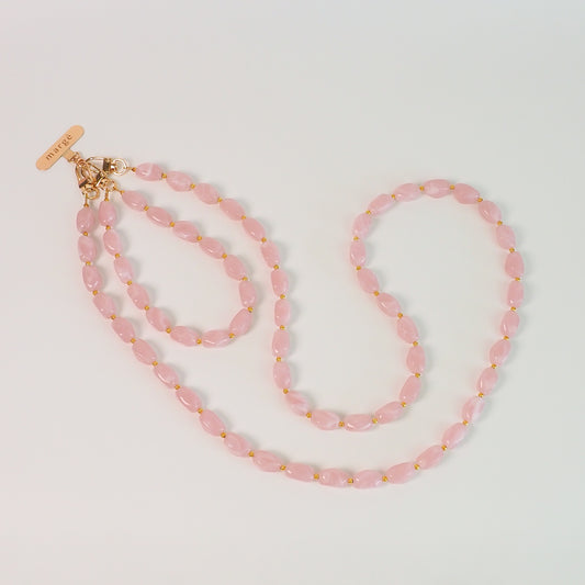 Kit de alças pedras rosa - margê atelier