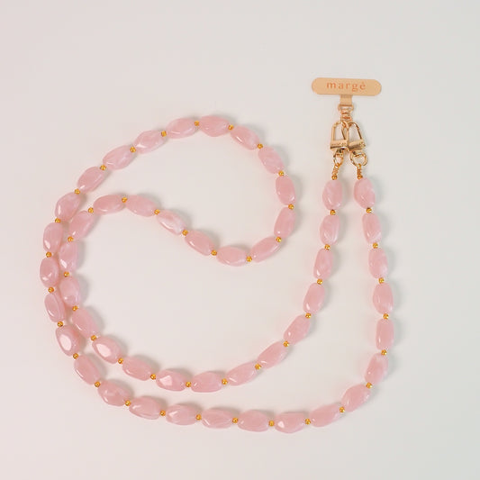 Alça de celular pedras rosa - margê atelier