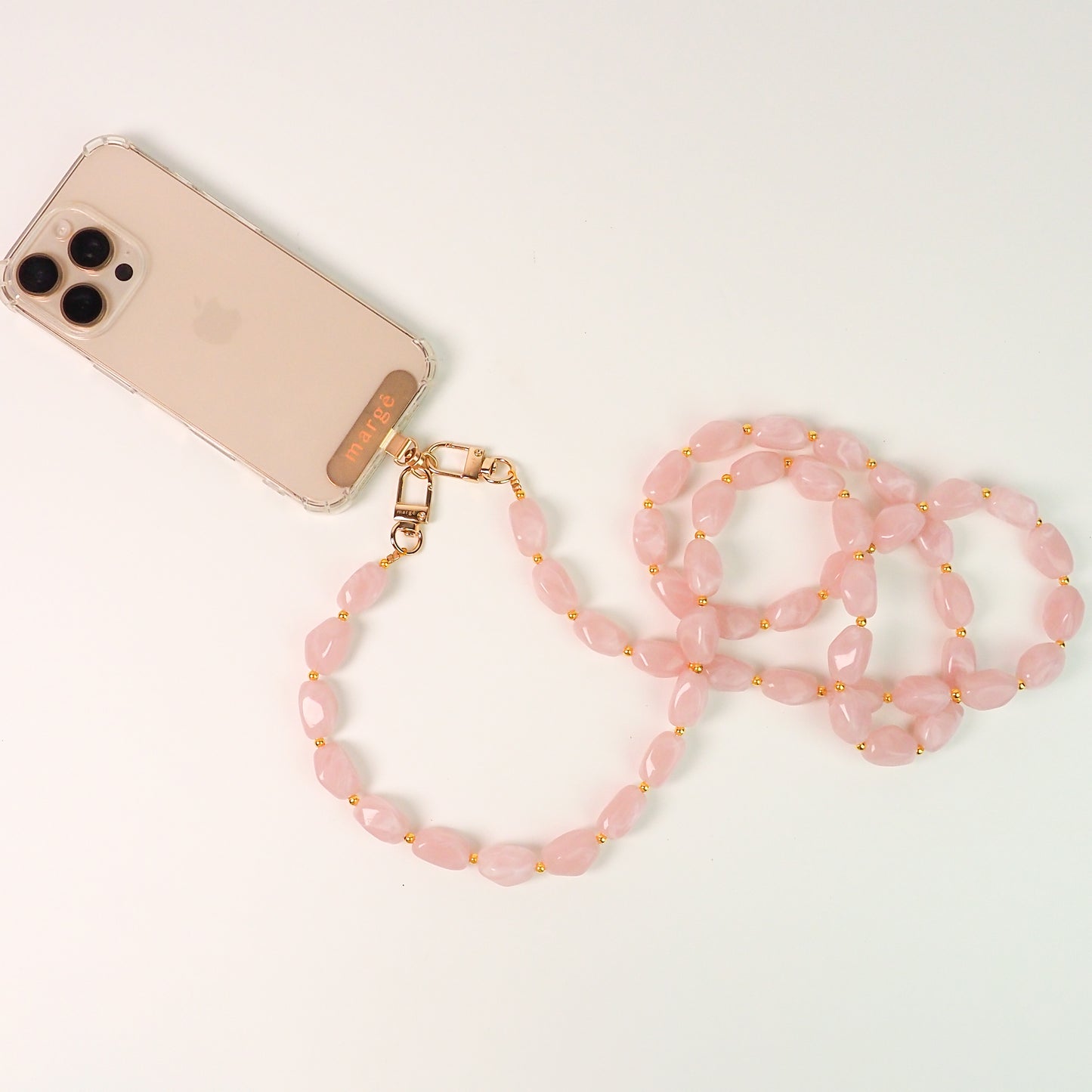 Kit de alças pedras rosa