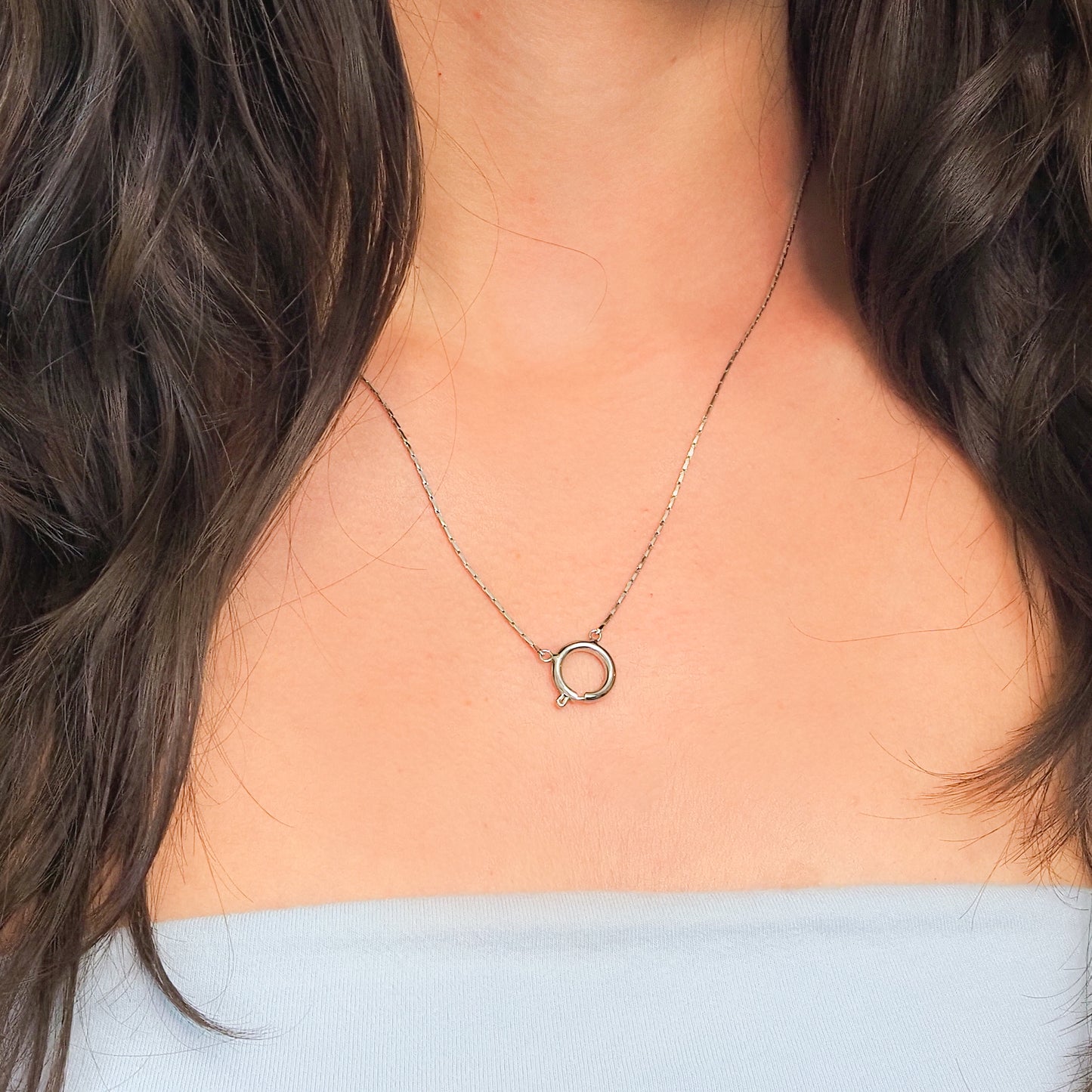 Colar charms prateado