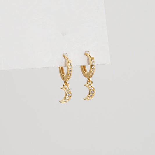 Argola lua dourado