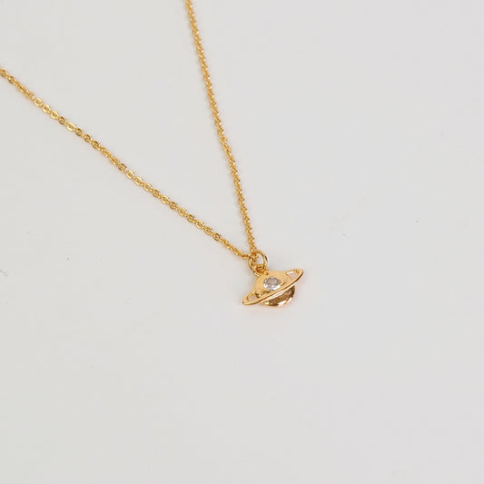 Colar planeta dourado