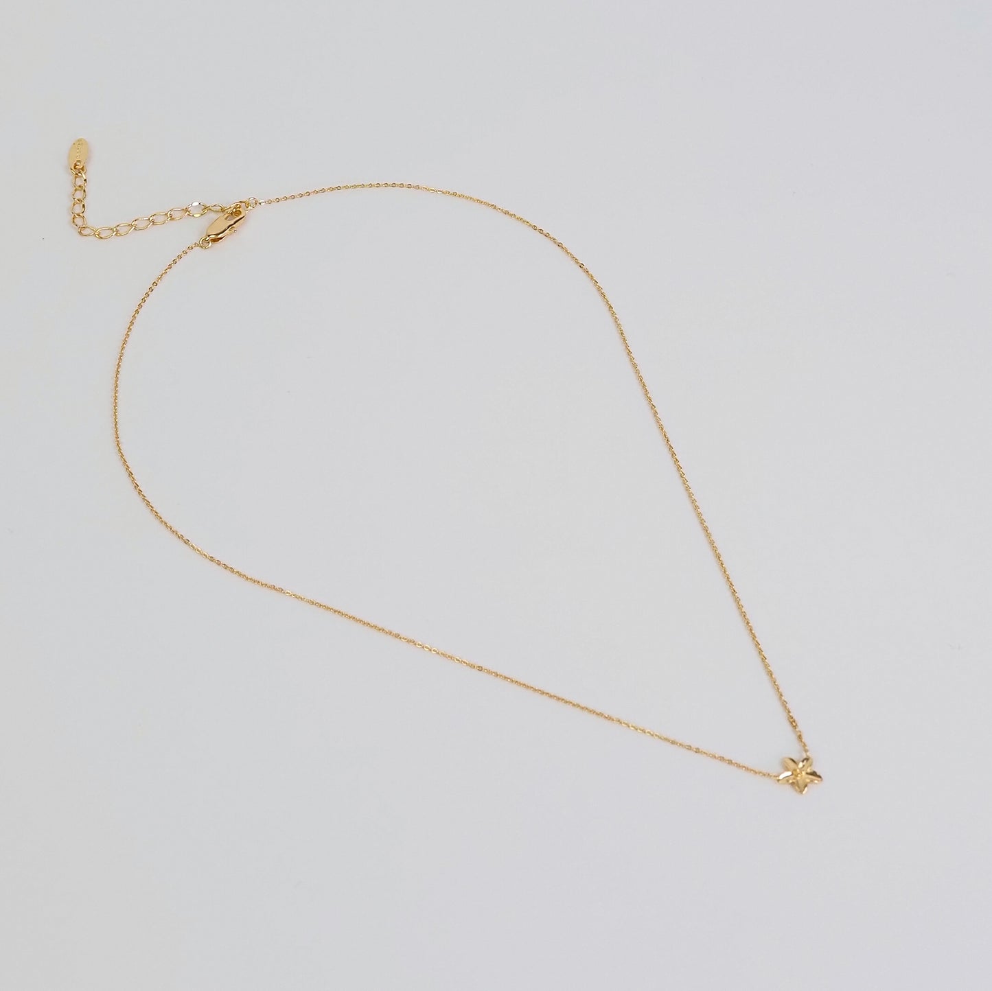 Colar flor de hibisco dourado