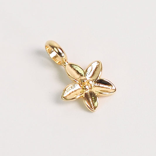 Charm flor de hibisco dourado