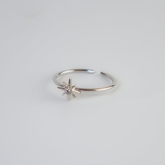 Anel estrela prateado - margê atelier