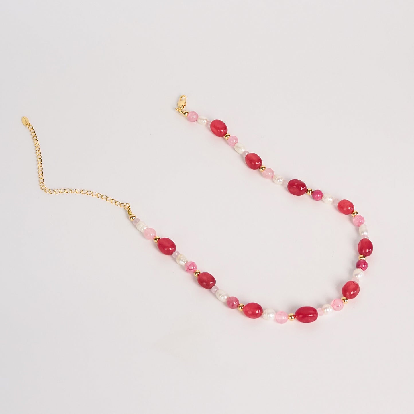 Colar Vermelho Rosa - margê atelier