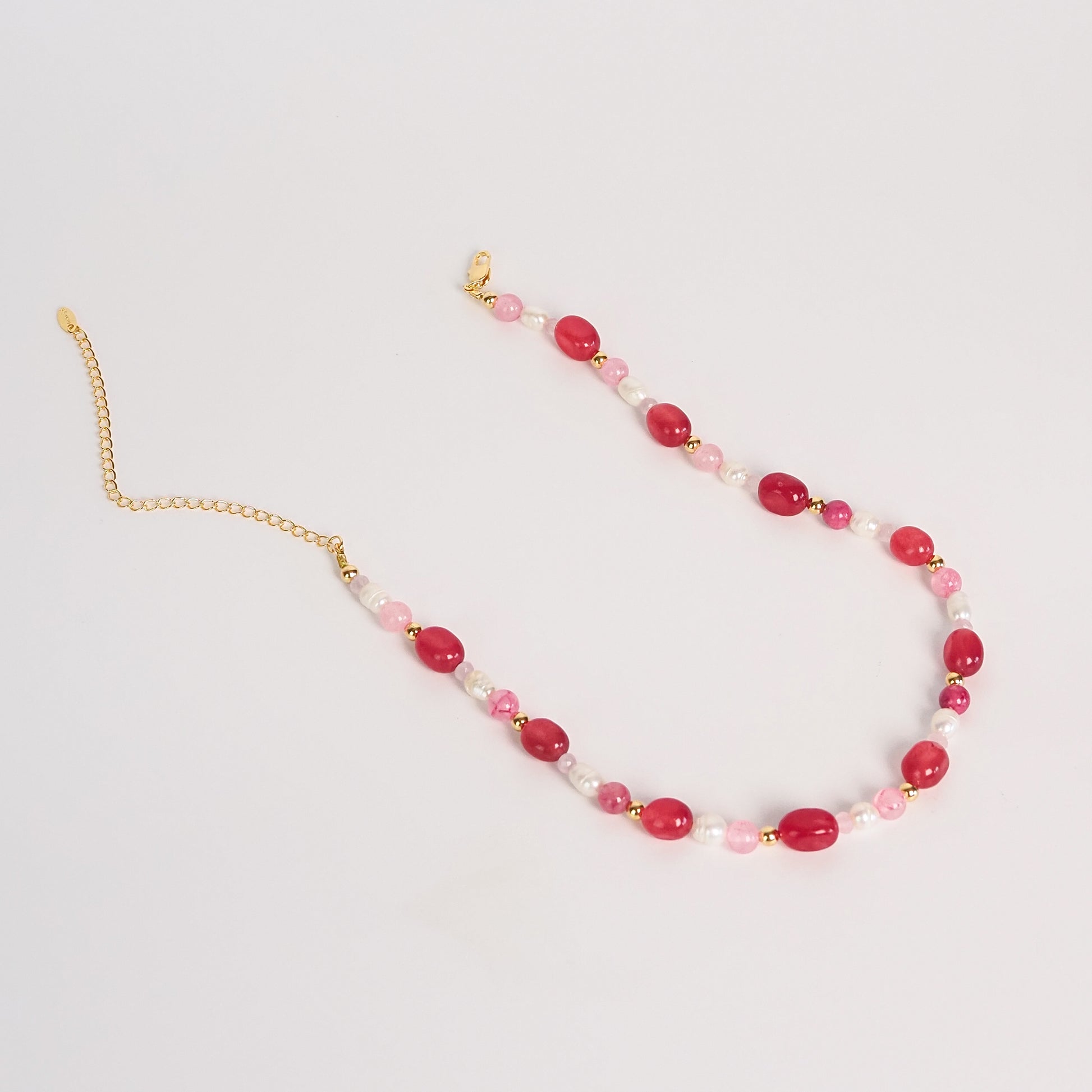 Colar Vermelho Rosa - margê atelier