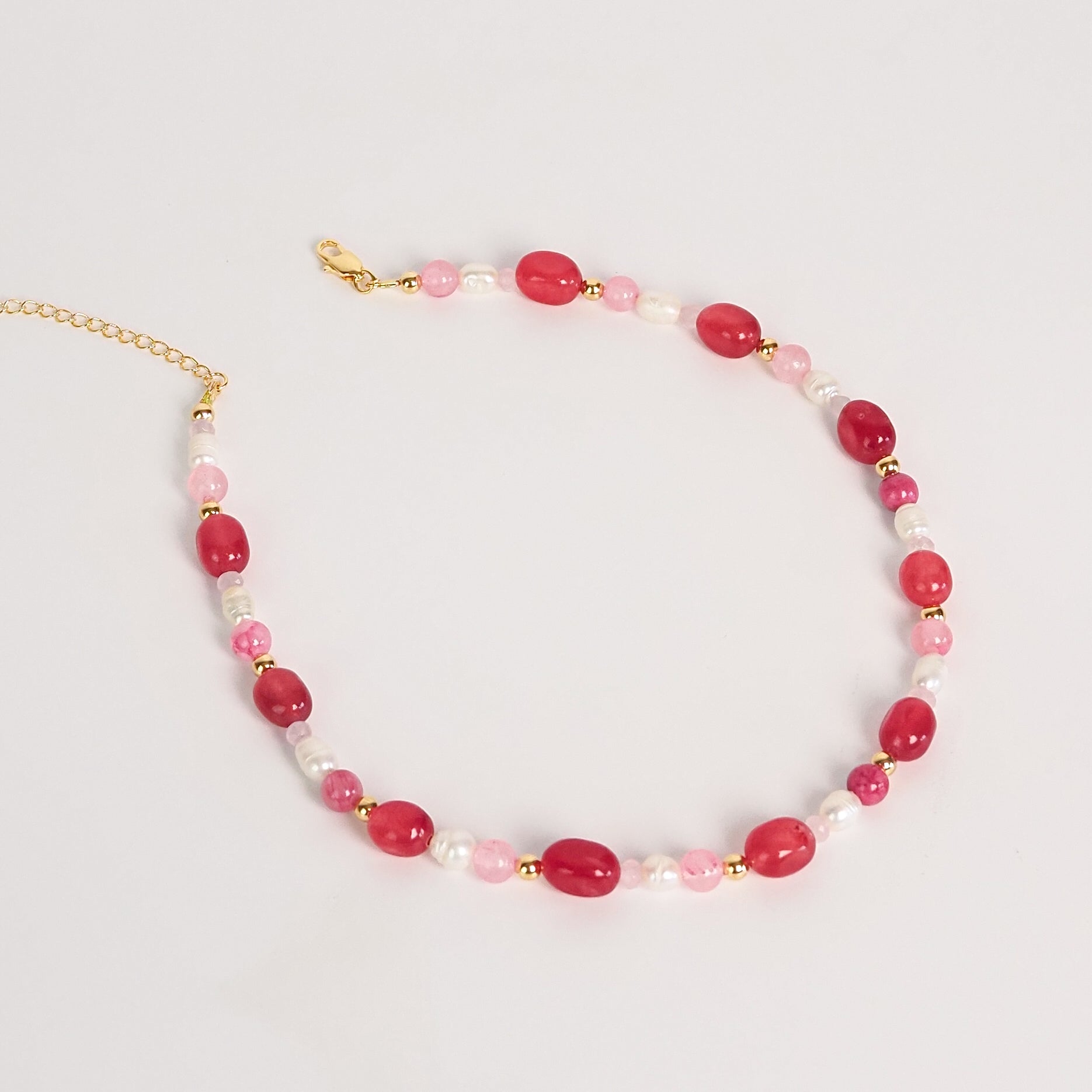 Colar Vermelho Rosa - margê atelier