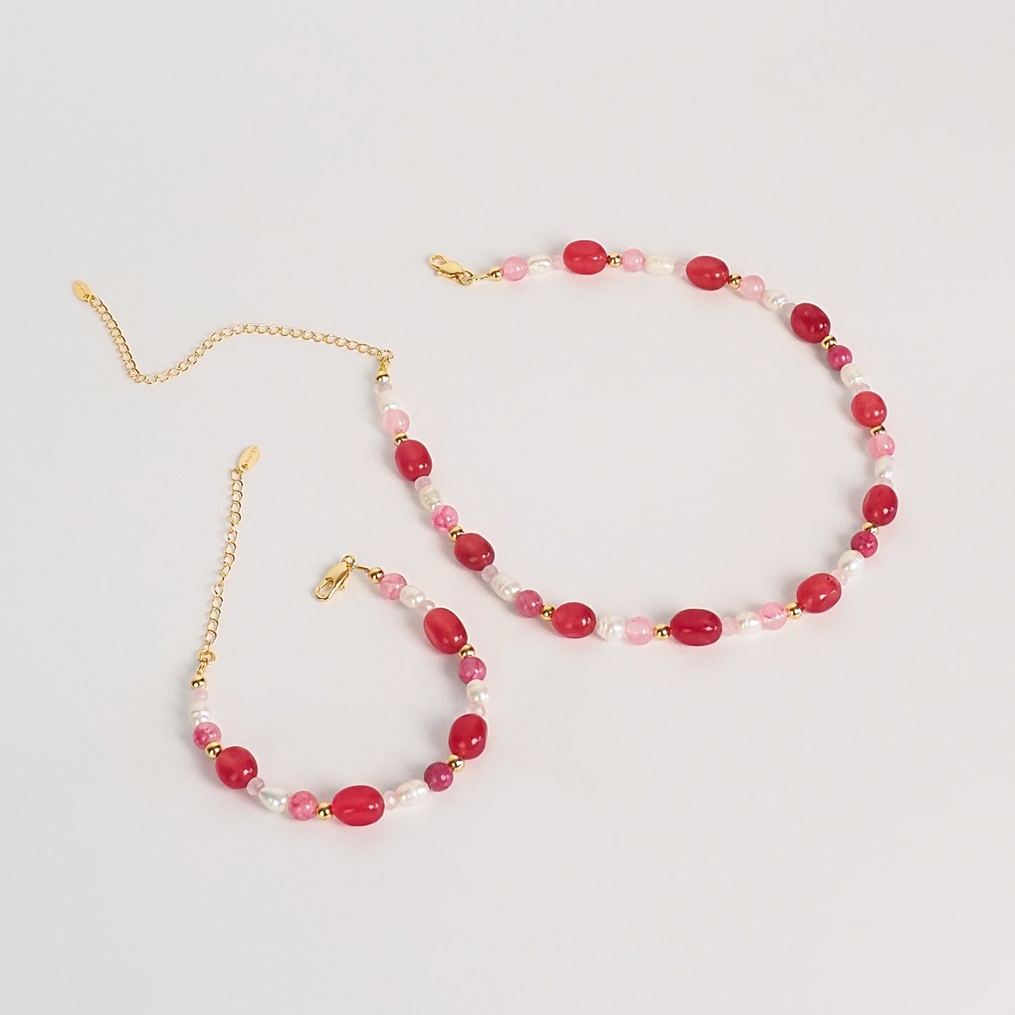 Colar Vermelho Rosa - margê atelier