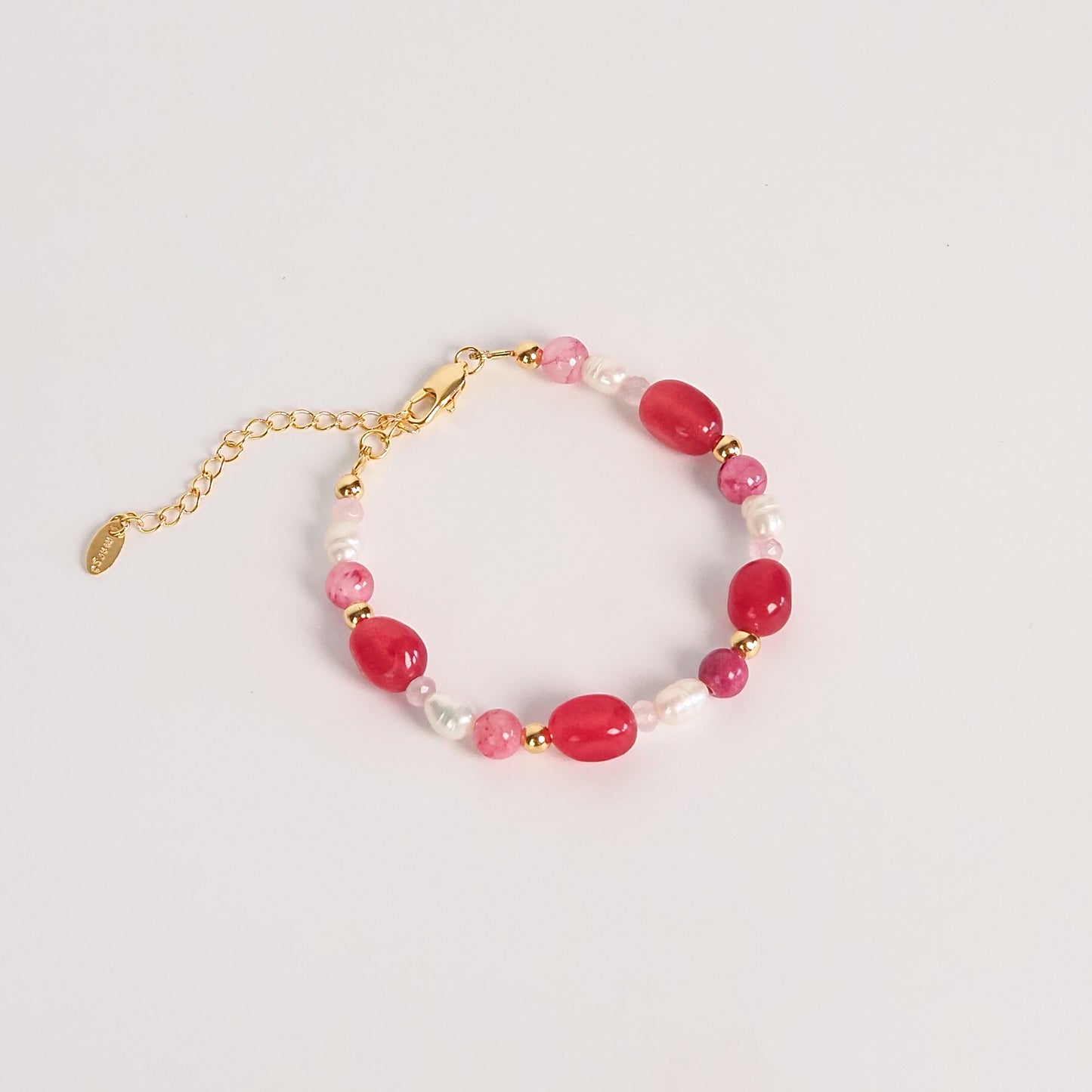 Pulseira vermelho rosa - margê atelier