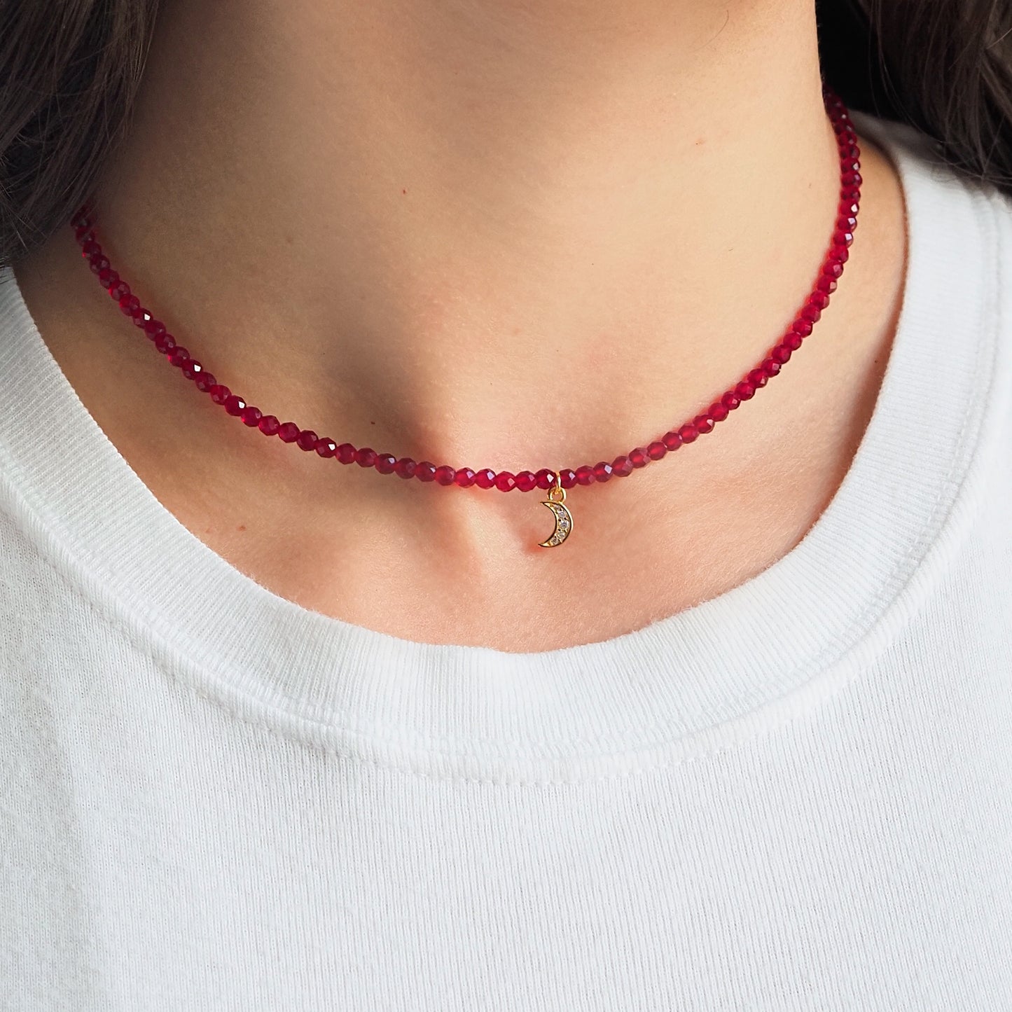 Colar lua vermelho