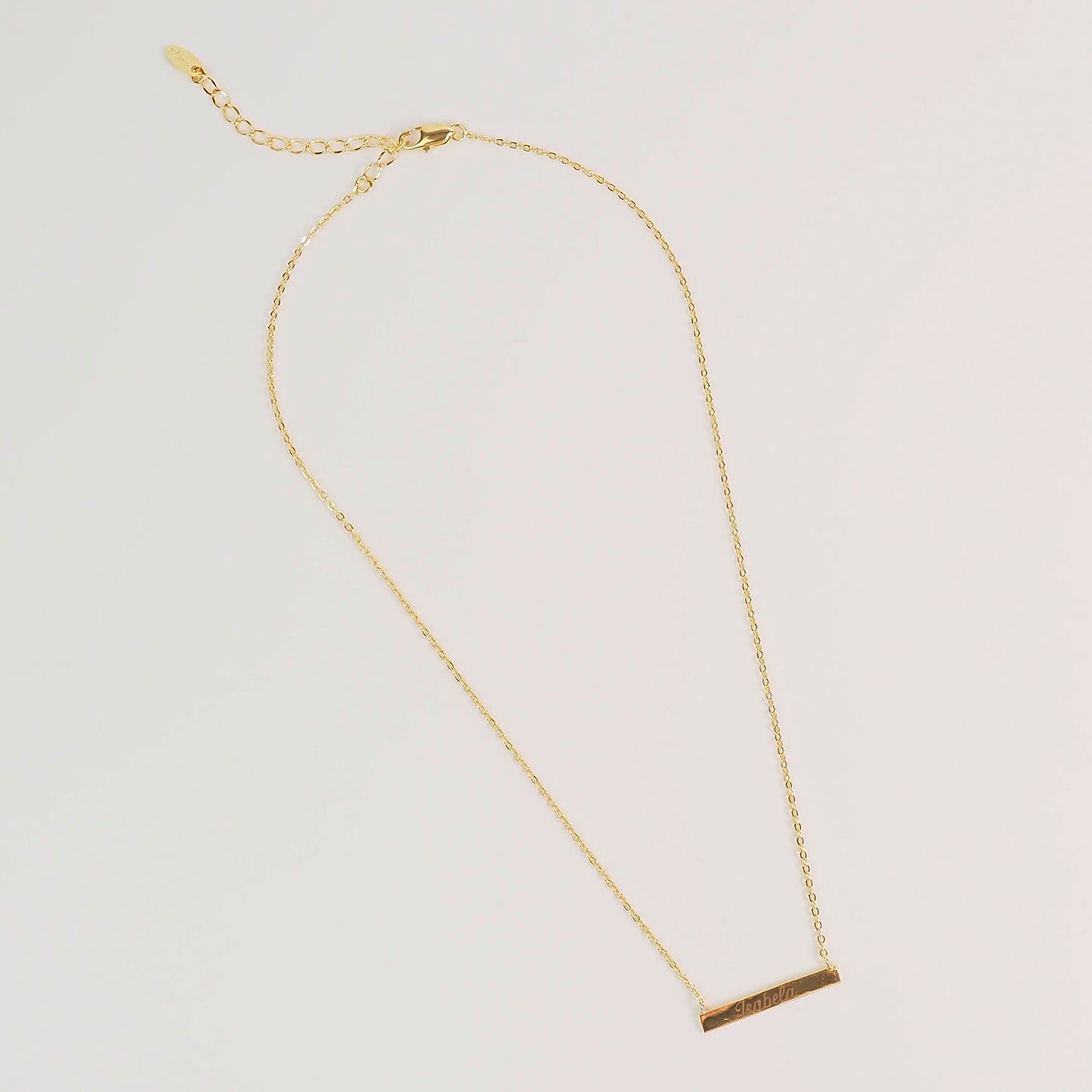 Colar inicial plaquinha dourado