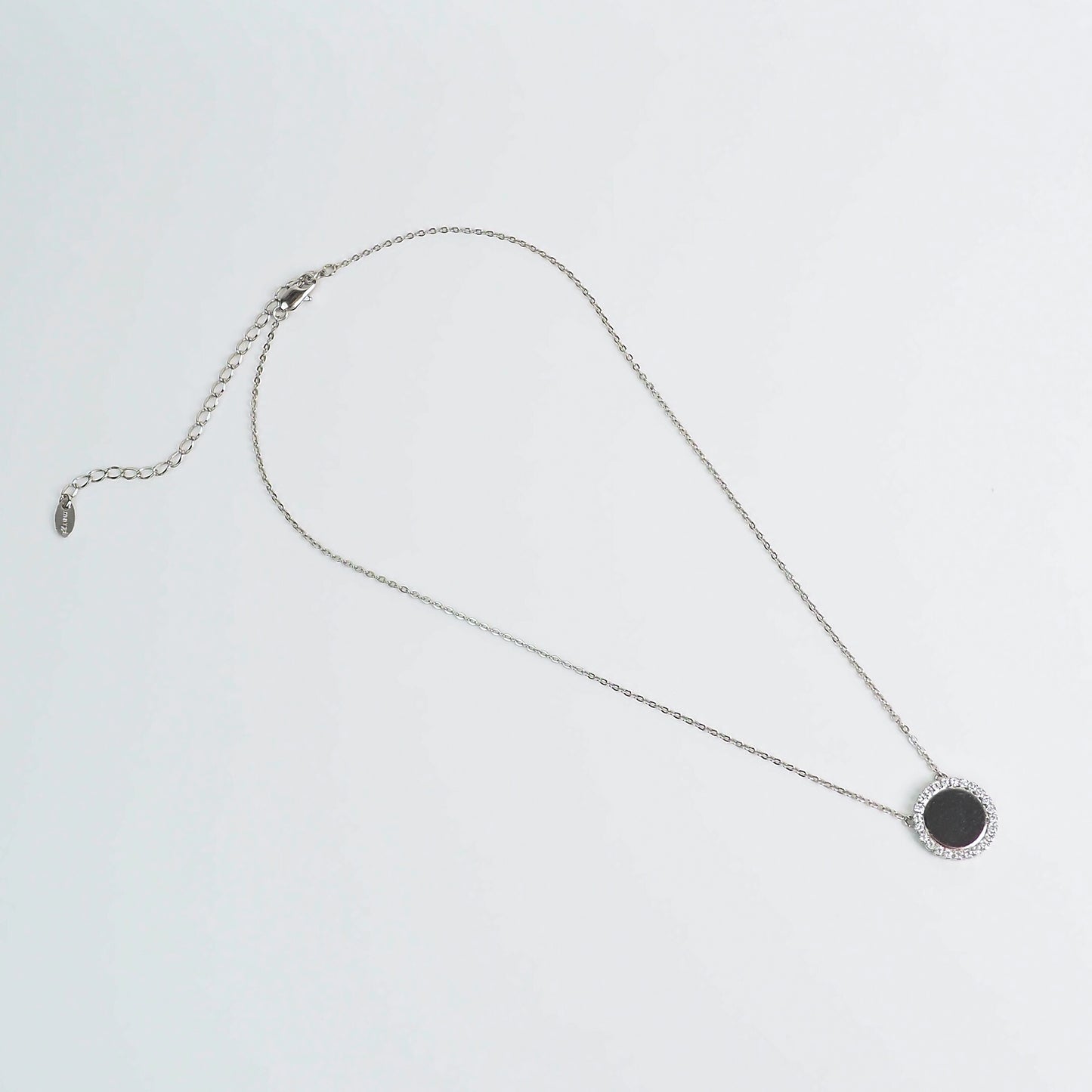 Colar Medalha Inicial zirconia prateada