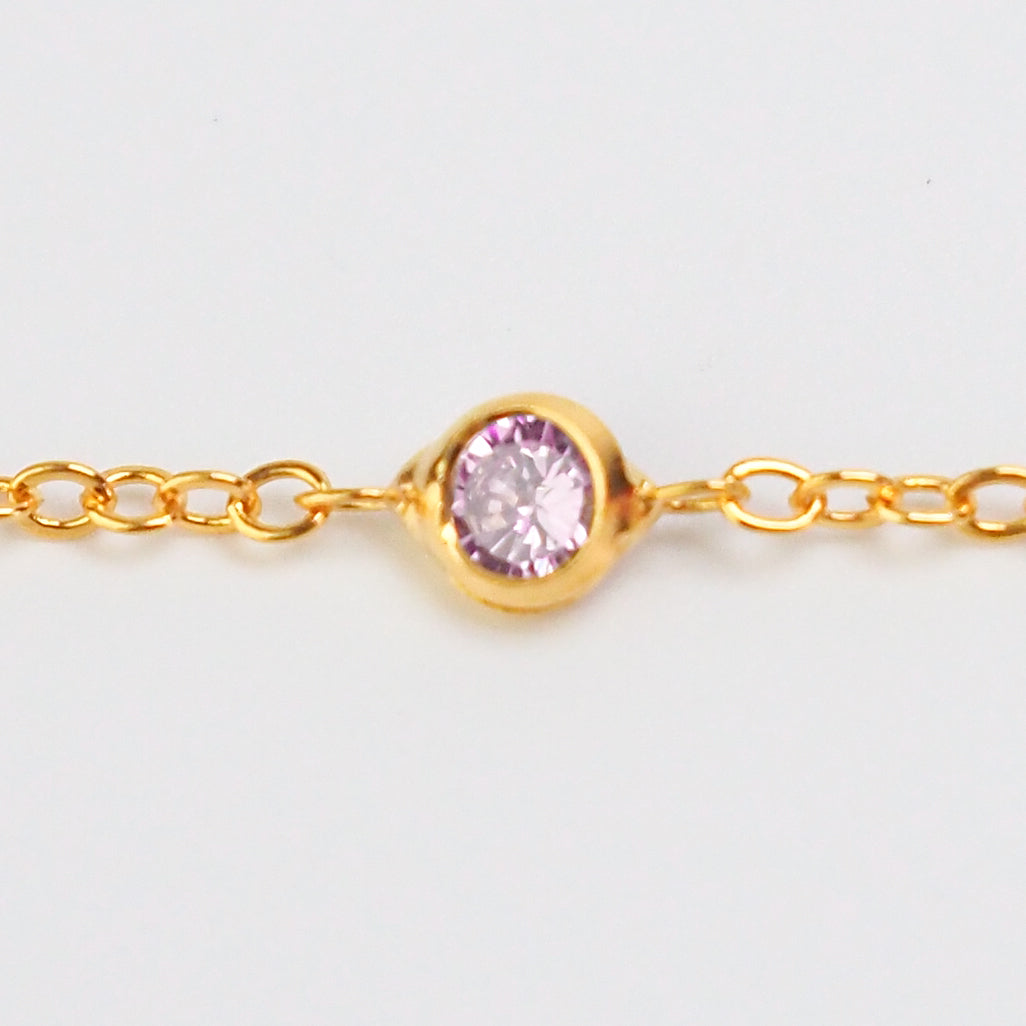 Pulseira Uma Zircônia Mês Aniversário