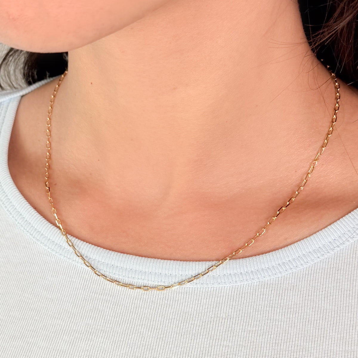 Choker elos fininha dourada - margê atelier