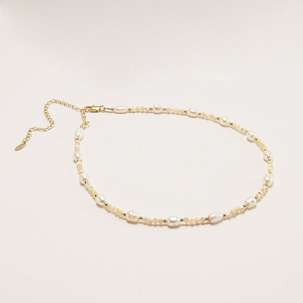 Choker pérolas offwhite