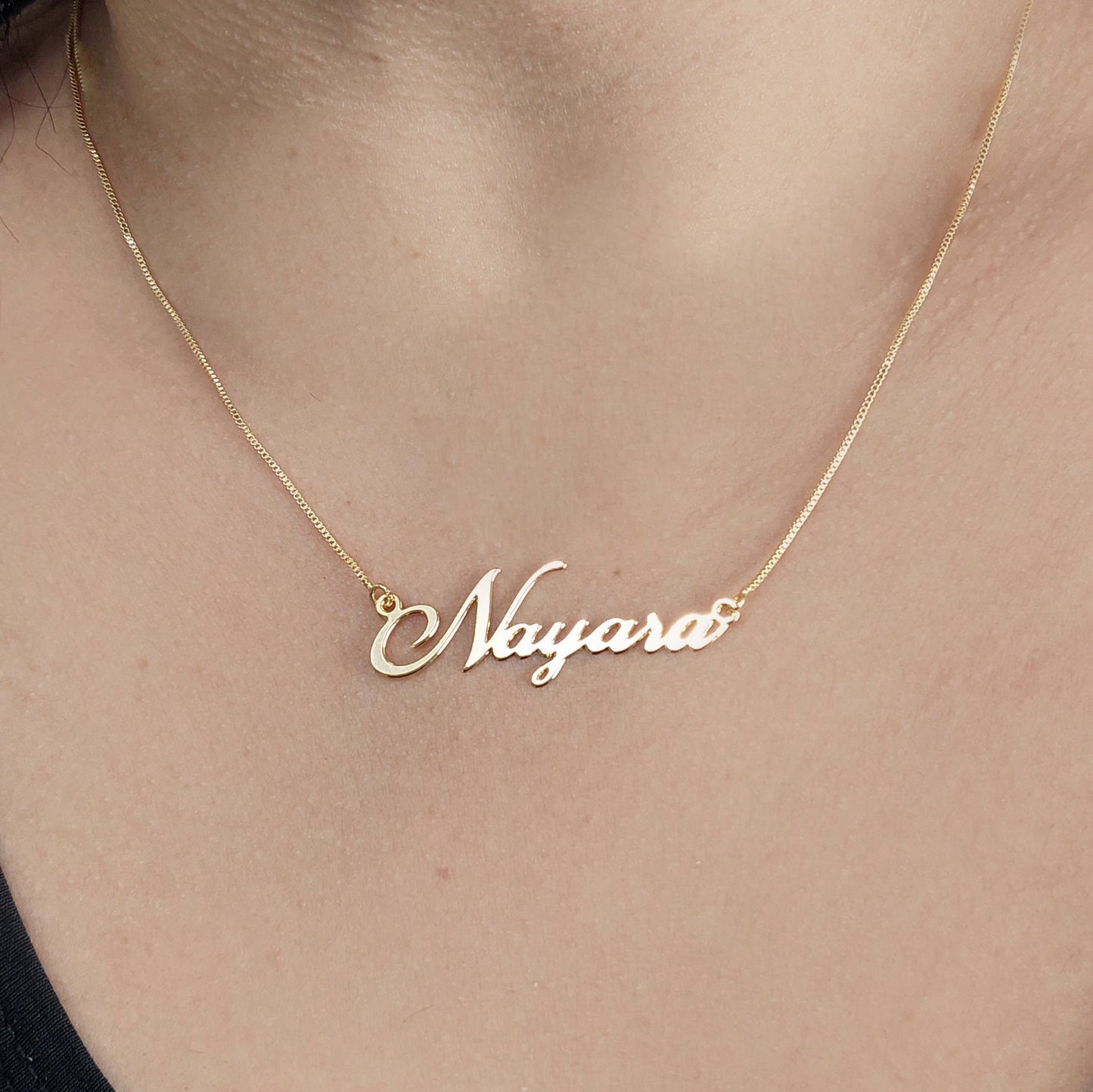 Colar Nome personalizado dourado