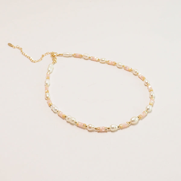 Choker discos rosa pastel