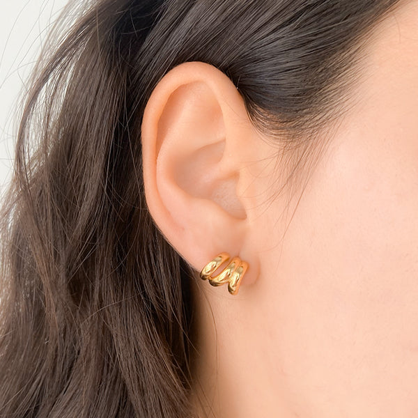 Earcuff Argolinhas Dourado